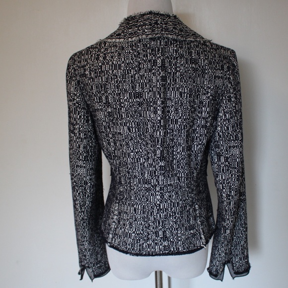 ANN TAYLOR Size 2 Blue & White Suit Blazer Jacket - Picture 5 of 8